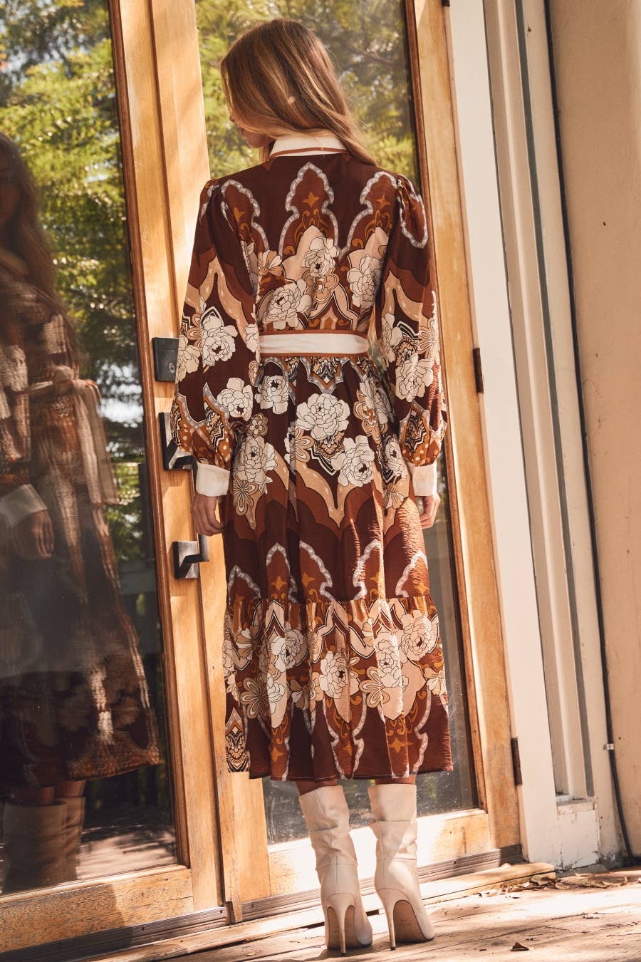 The Eleanor floral midi dress 🤎￼