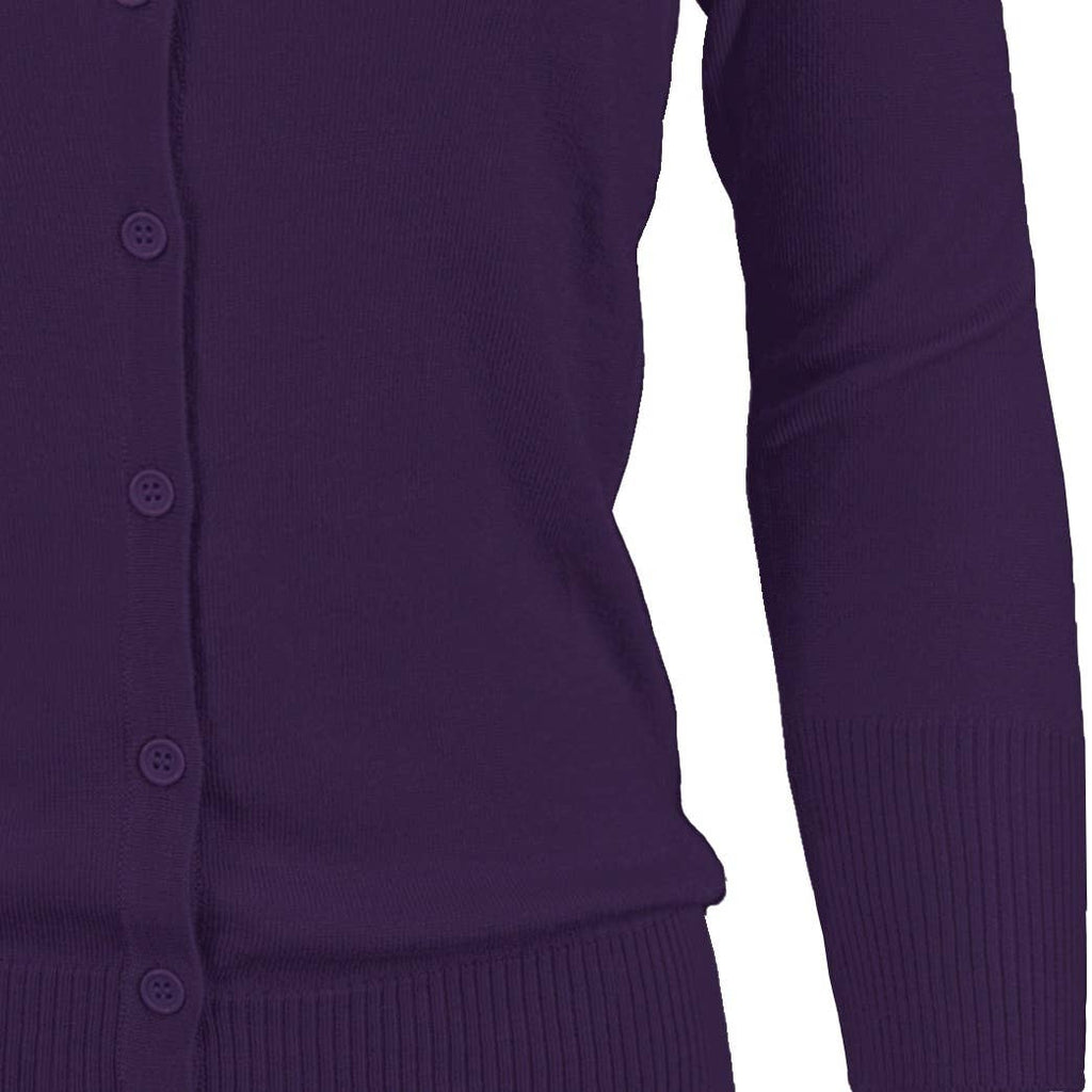Women's 3/4 Sleeve Crewneck Knit Cardigan Sweater CO079M