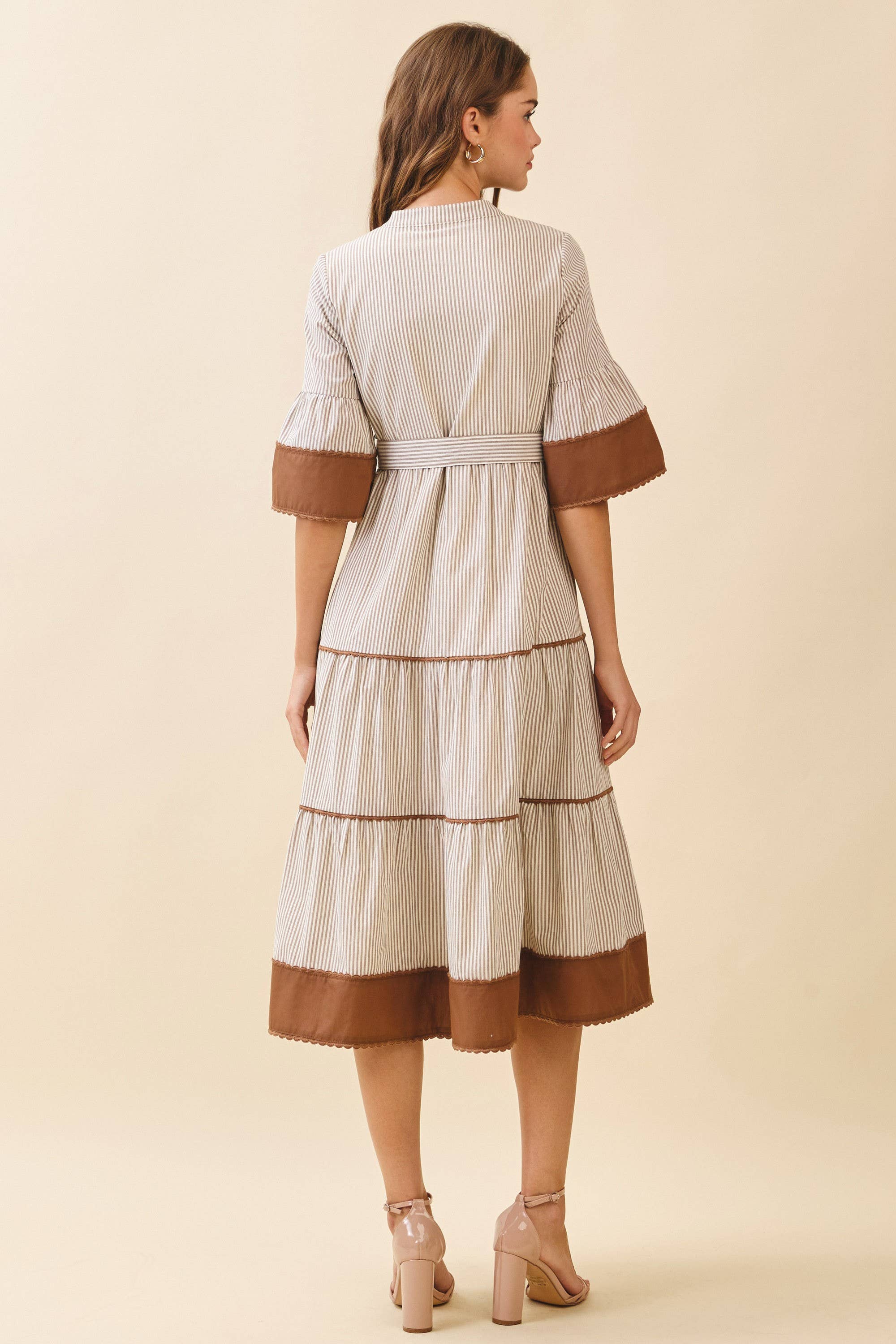 Hazel Striped Midi