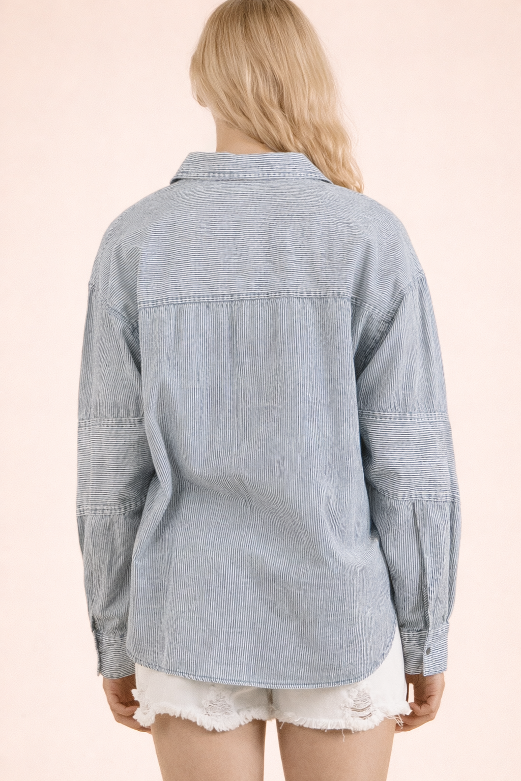 Mineral Washed Chambray Button Down Shirt