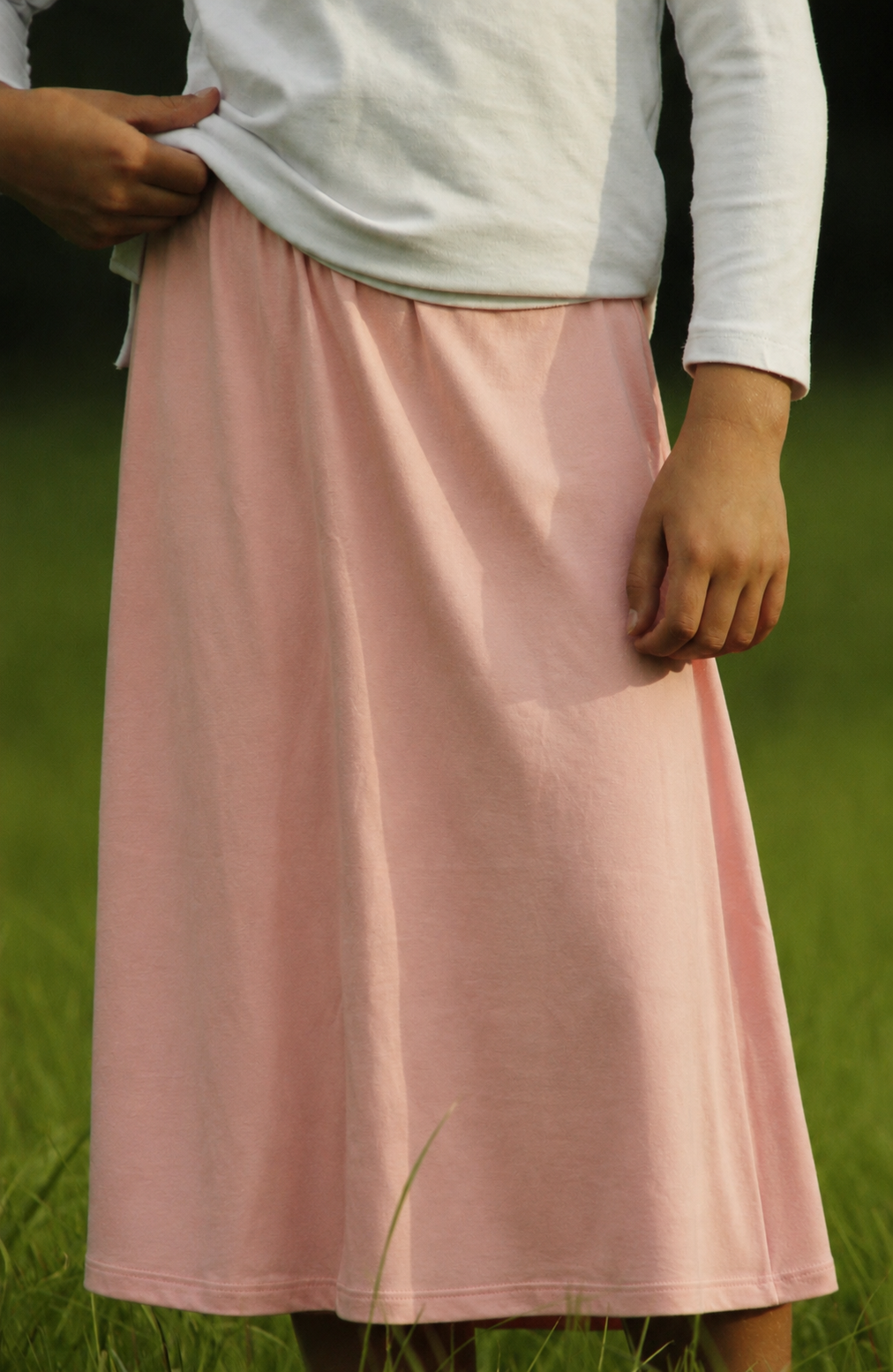 Girl's midi skirt with built-in shorts | Size 4 to 16