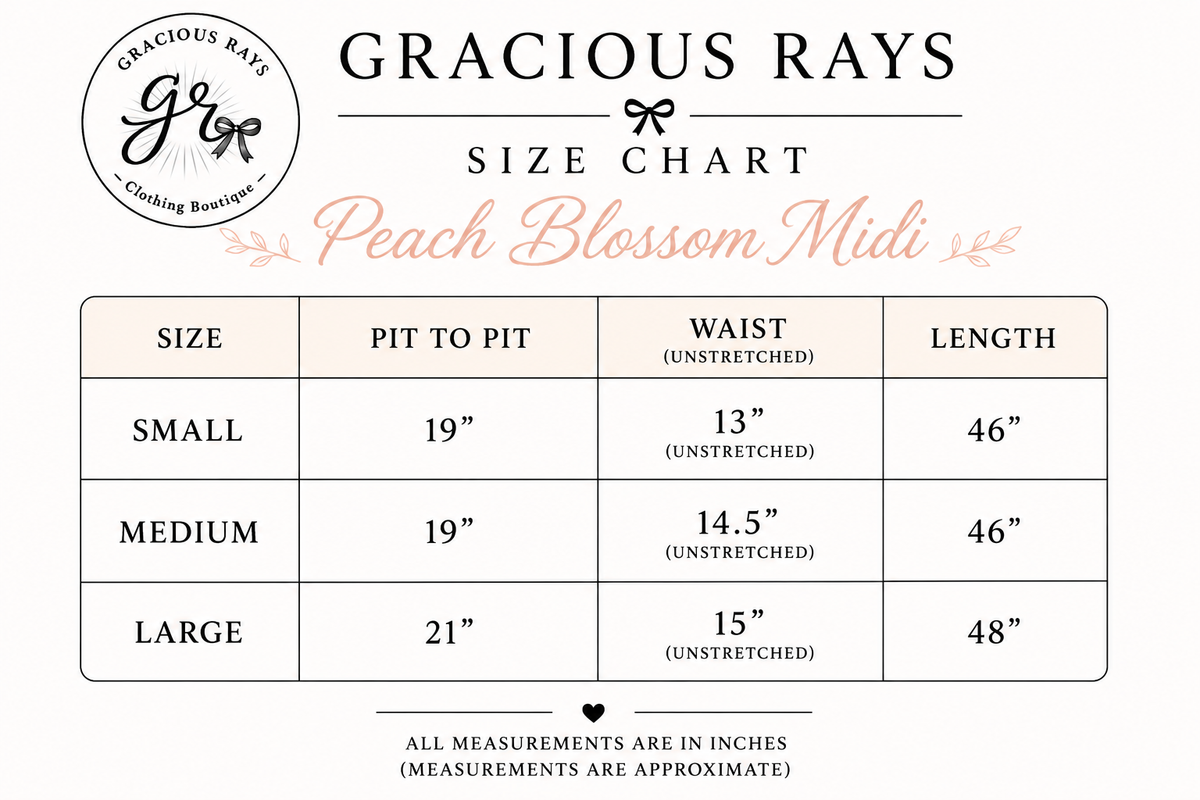 Peach Blossom Midi Dress