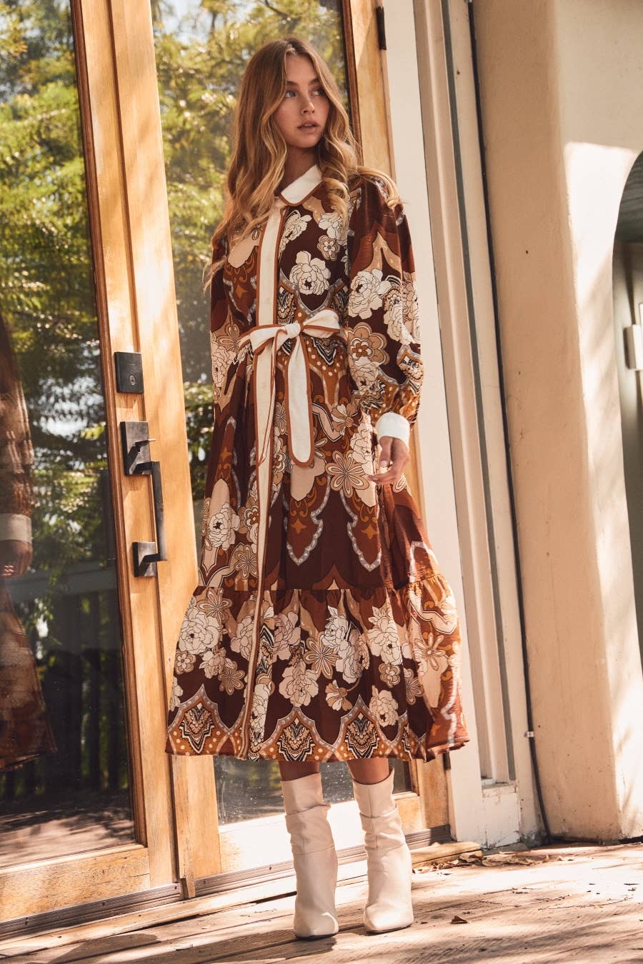 The Eleanor floral midi dress 🤎￼
