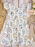 Farm Friends Cameo Twirl Dress | Girls Farm Animal Flutter Sleeve Dress