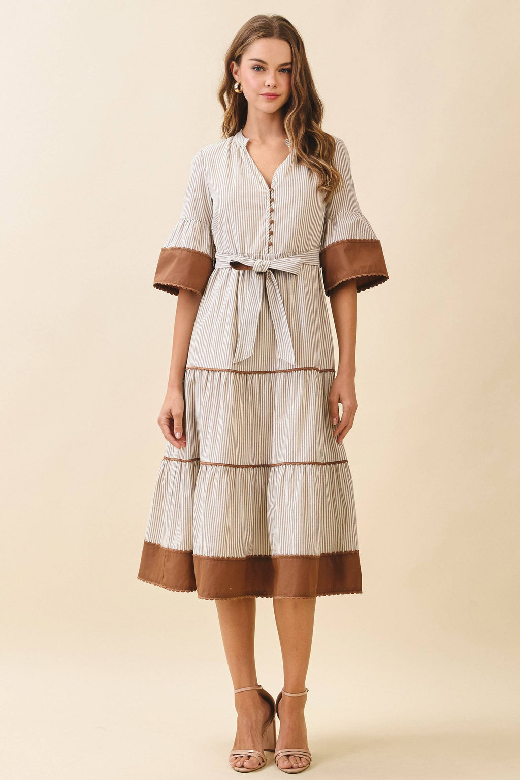 Hazel Striped Midi