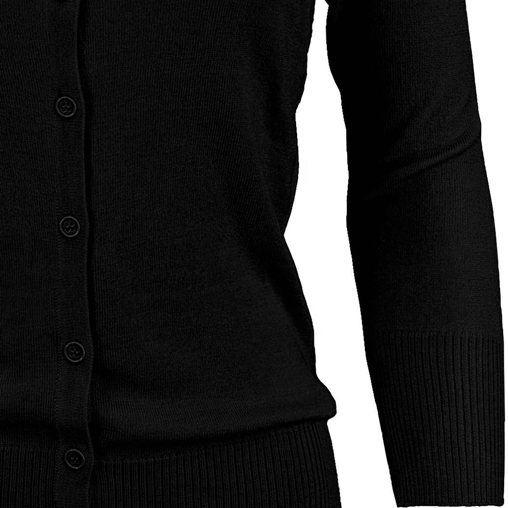 Women's 3/4 Sleeve Crewneck Knit Cardigan Sweater CO079M