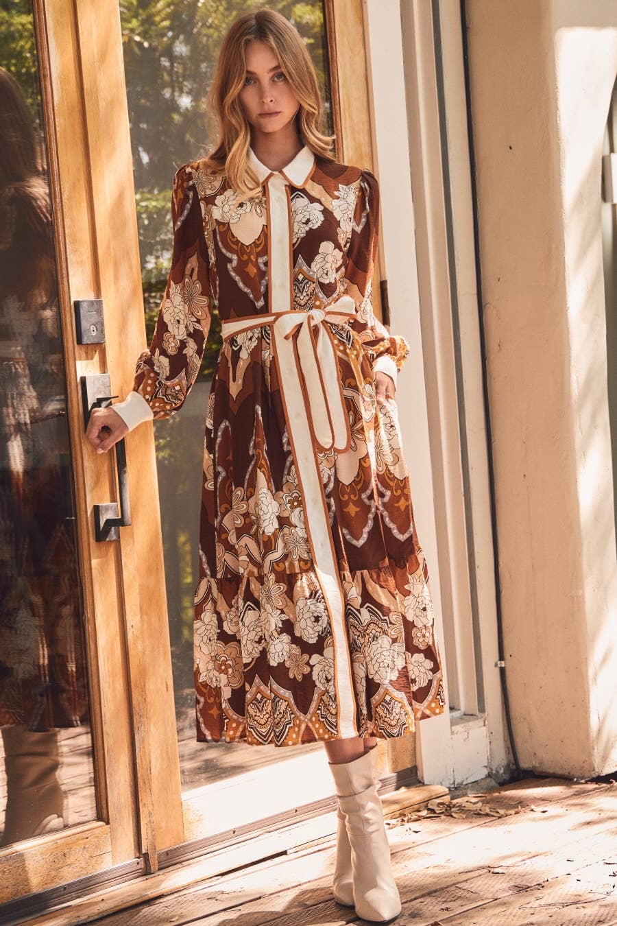 The Eleanor floral midi dress 🤎￼