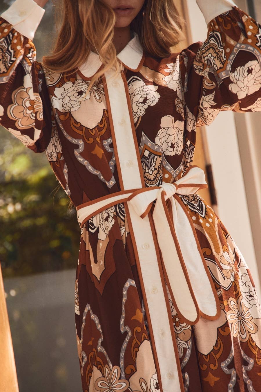 The Eleanor floral midi dress 🤎￼