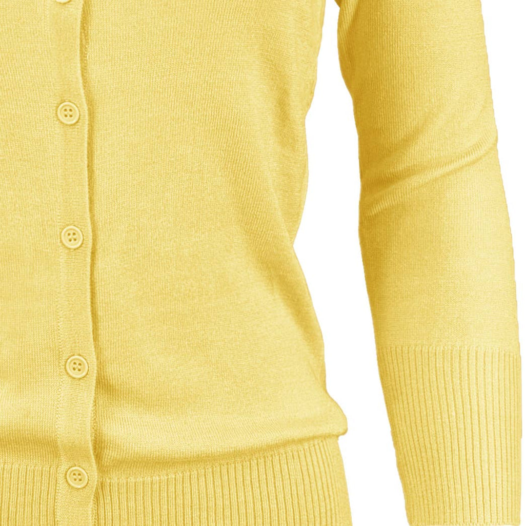 Women's 3/4 Sleeve Crewneck Knit Cardigan Sweater CO079M