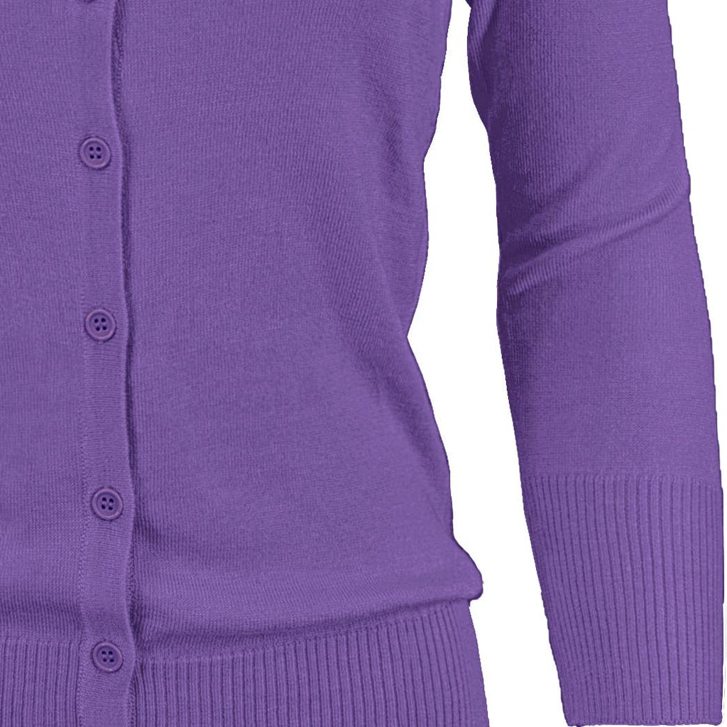 Women's 3/4 Sleeve Crewneck Knit Cardigan Sweater CO079M