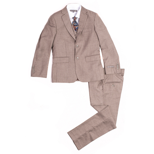 Boys Taupe 5-Piece Formal Suit Set PRE ORDER